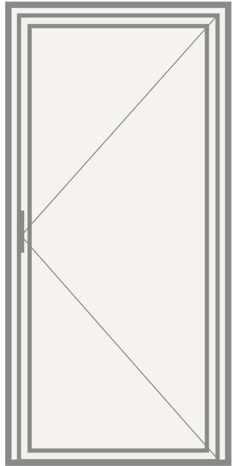 PVC Deur met sierpaneel (links) image