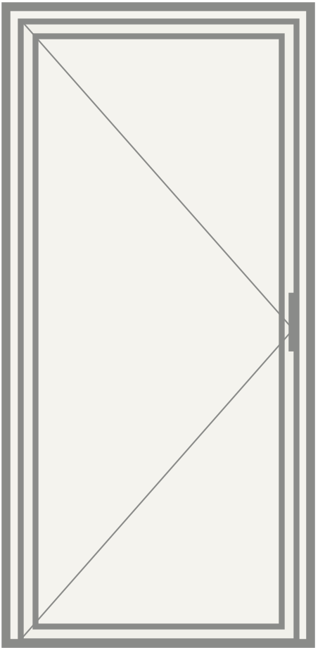 PVC Deur met sierpaneel (rechts) image