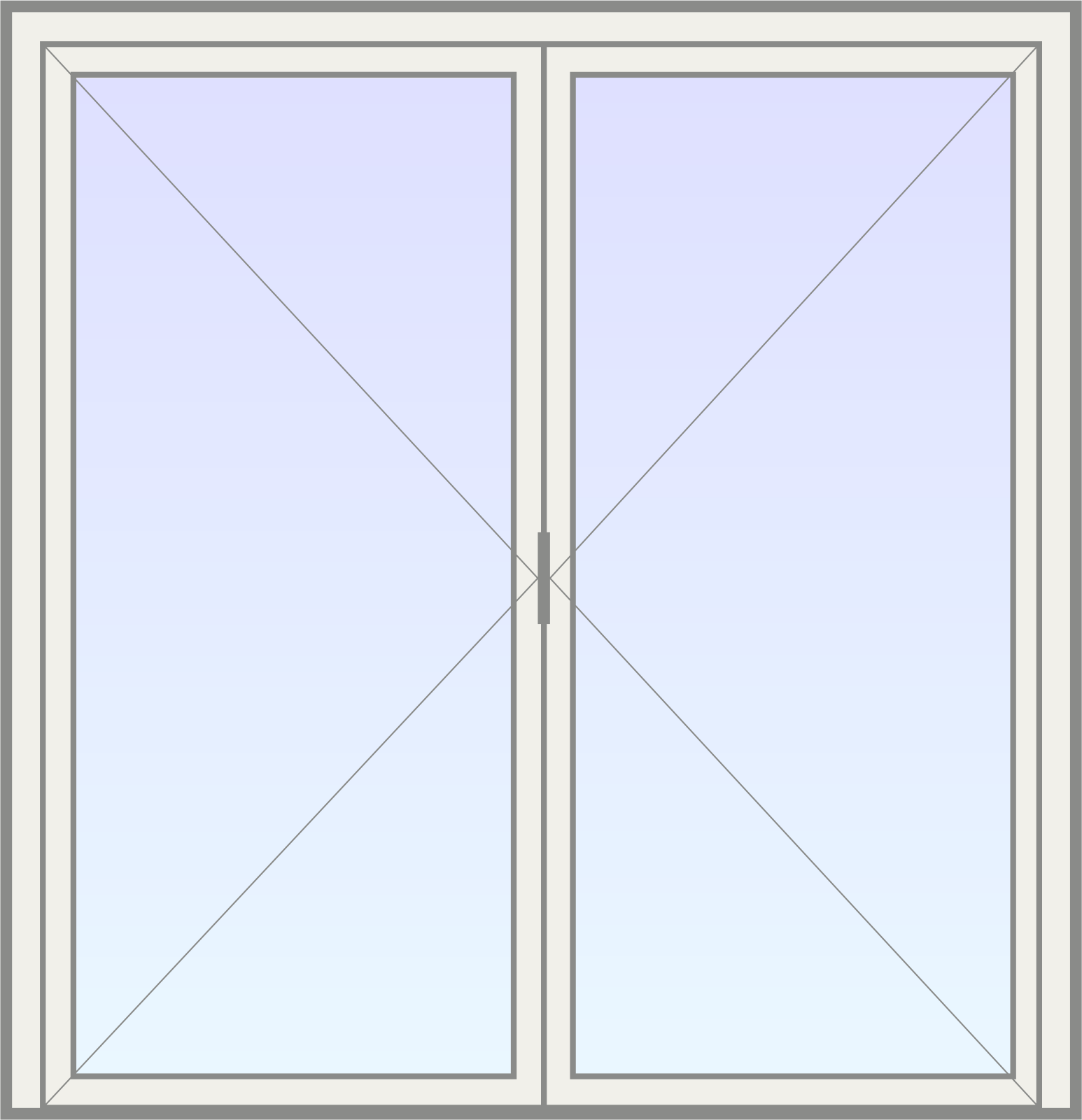 PVC Dubbele deur met helder glas image