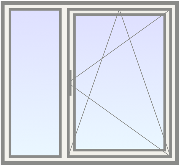 PVC Draaikiep raam (links) met zijlicht links image