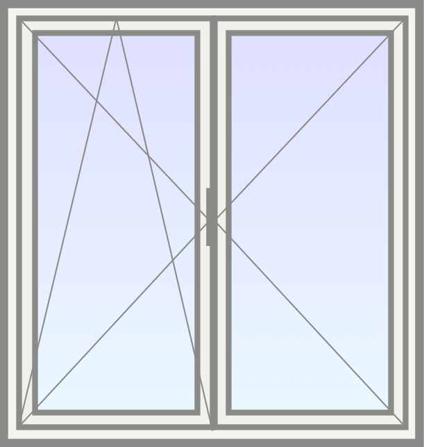 PVC Dubbel raam met draaikiep (links) image