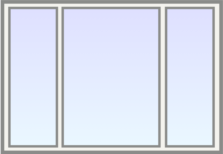 PVC Vast raam met zijlicht links en rechts image