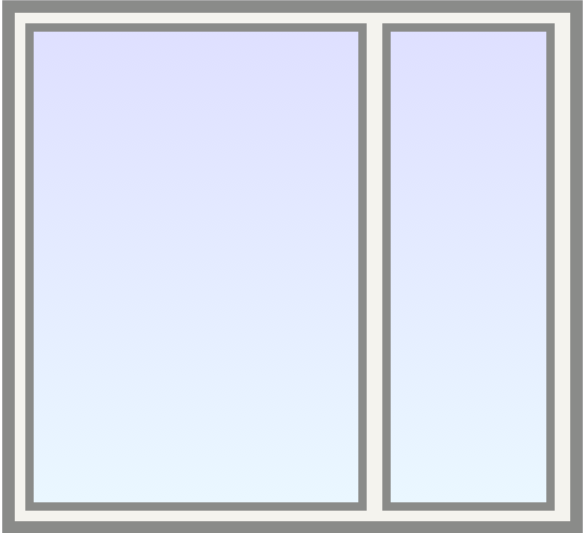 PVC Vast raam met zijlicht rechts image